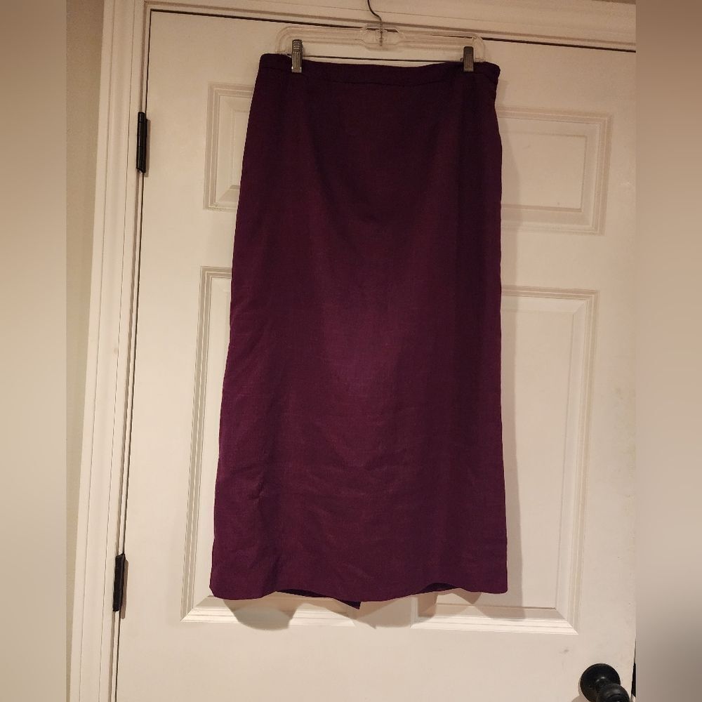 Burgundy lined dress skirt Size 12